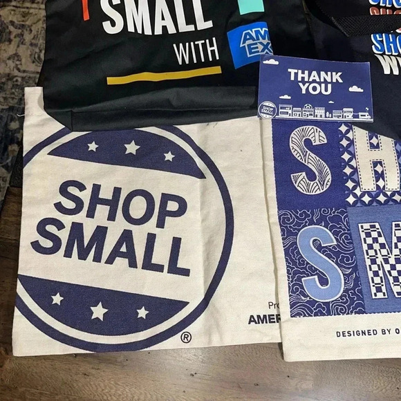 SHOP SMALL BUSINESS SATURDAY Bundle 7 Bags, 1 Card, 12 Stickers, Window Clings - Picture 9 of 16